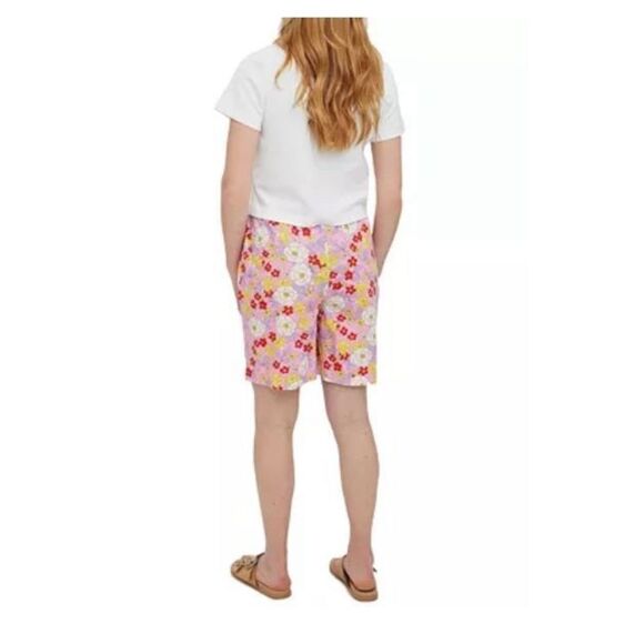Vero Moda Women's Taya Floral Pull-On Cotton High Waisted Shorts XS - Picture 8 of 13